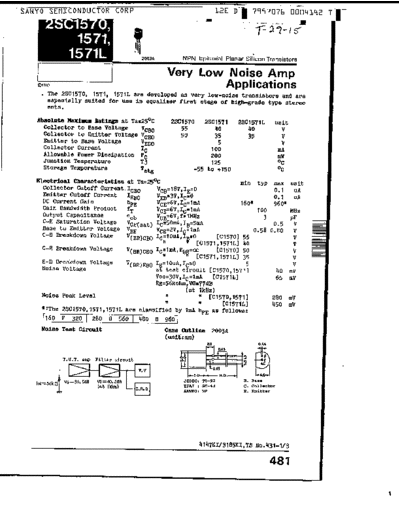 Sanyo 2sc1571l  . Electronic Components Datasheets Active components Transistors Sanyo 2sc1571l.pdf