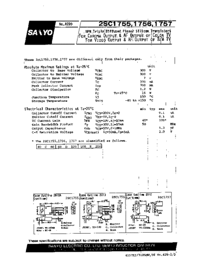 Sanyo 2sc1756  . Electronic Components Datasheets Active components Transistors Sanyo 2sc1756.pdf