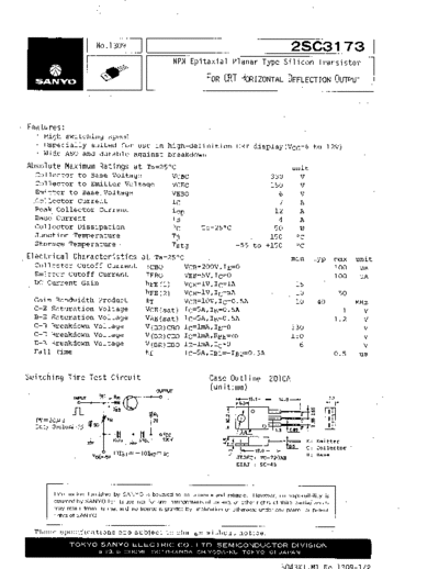 Sanyo 2sc3173  . Electronic Components Datasheets Active components Transistors Sanyo 2sc3173.pdf