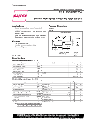 Sanyo 2sc3254  . Electronic Components Datasheets Active components Transistors Sanyo 2sc3254.pdf