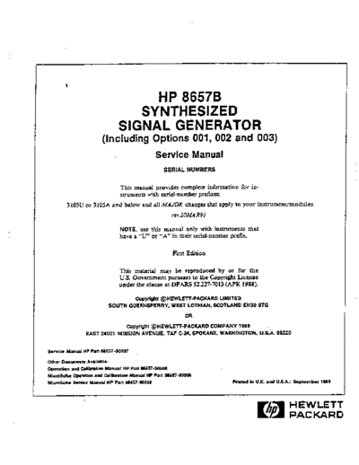 Agilent 8657B Service Manual Sep 1989  Agilent 8657B Service Manual Sep 1989.pdf