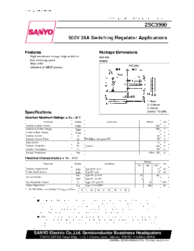 . Electronic Components Datasheets 2sc3990  . Electronic Components Datasheets Active components Transistors Sanyo 2sc3990.pdf