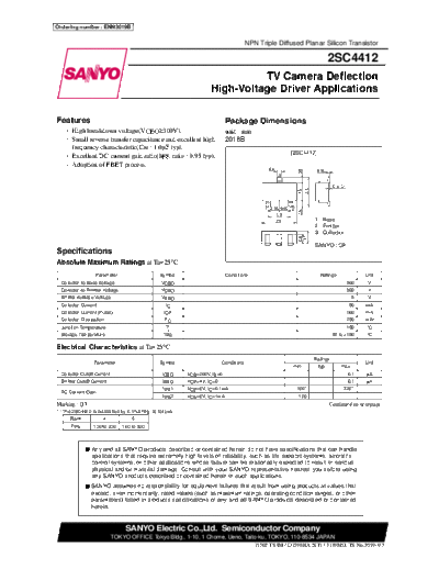 Sanyo 2sc4412  . Electronic Components Datasheets Active components Transistors Sanyo 2sc4412.pdf