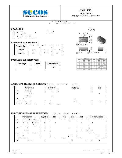 Secos 2sb1197  . Electronic Components Datasheets Active components Transistors Secos 2sb1197.pdf