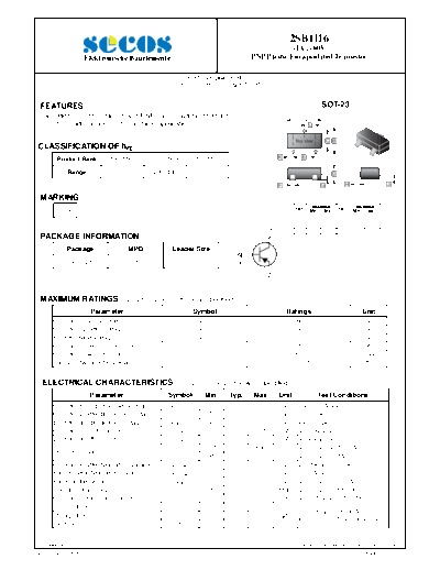Secos 2sb1116  . Electronic Components Datasheets Active components Transistors Secos 2sb1116.pdf