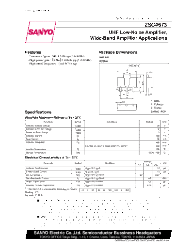 Sanyo 2sc4673  . Electronic Components Datasheets Active components Transistors Sanyo 2sc4673.pdf