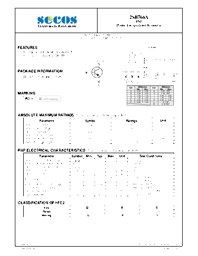 Secos 2sb766a  . Electronic Components Datasheets Active components Transistors Secos 2sb766a.pdf