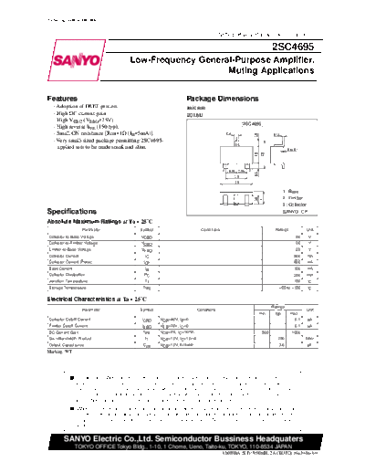 Sanyo 2sc4695  . Electronic Components Datasheets Active components Transistors Sanyo 2sc4695.pdf