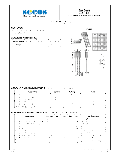 Secos 2sc2668  . Electronic Components Datasheets Active components Transistors Secos 2sc2668.pdf