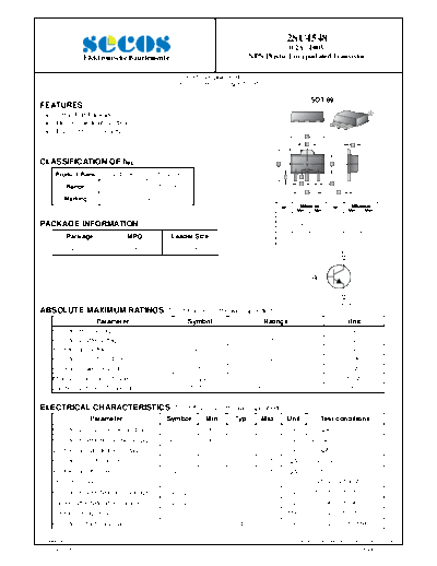 Secos 2sc4548  . Electronic Components Datasheets Active components Transistors Secos 2sc4548.pdf