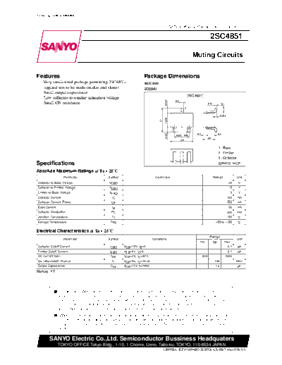 Sanyo 2sc4851  . Electronic Components Datasheets Active components Transistors Sanyo 2sc4851.pdf