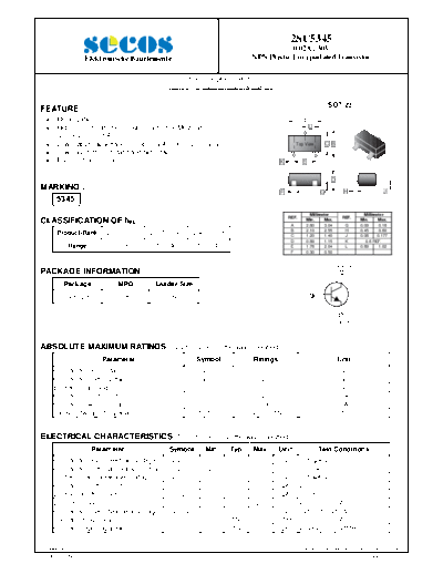 Secos 2sc5345  . Electronic Components Datasheets Active components Transistors Secos 2sc5345.pdf