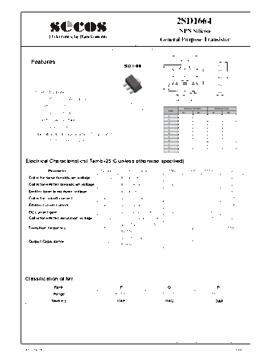 Secos 2sd1664  . Electronic Components Datasheets Active components Transistors Secos 2sd1664.pdf