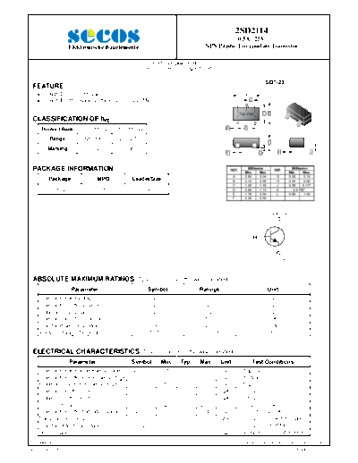 Secos 2sd2114  . Electronic Components Datasheets Active components Transistors Secos 2sd2114.pdf