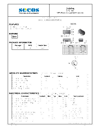 Secos 2sd596  . Electronic Components Datasheets Active components Transistors Secos 2sd596.pdf