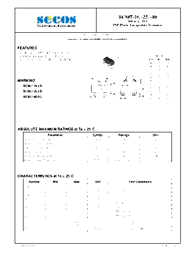 Secos bc807  . Electronic Components Datasheets Active components Transistors Secos bc807.pdf