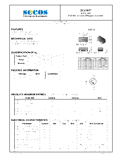 Secos 2sa1037  . Electronic Components Datasheets Active components Transistors Secos 2sa1037.pdf