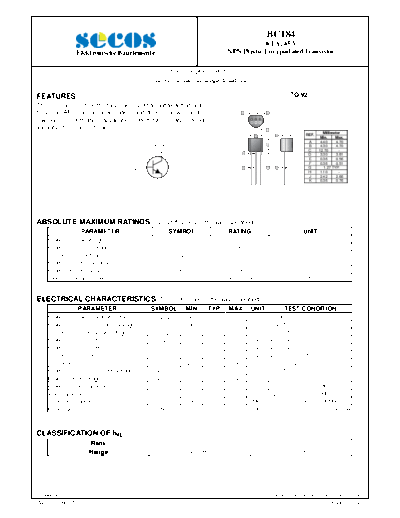 Secos bc184  . Electronic Components Datasheets Active components Transistors Secos bc184.pdf