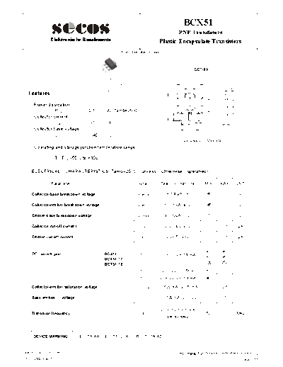 Secos bcx51  . Electronic Components Datasheets Active components Transistors Secos bcx51.pdf