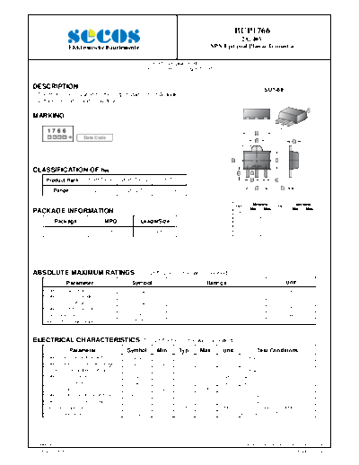 Secos bcp1766  . Electronic Components Datasheets Active components Transistors Secos bcp1766.pdf