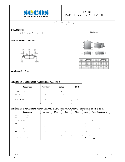 Secos emg11  . Electronic Components Datasheets Active components Transistors Secos emg11.pdf
