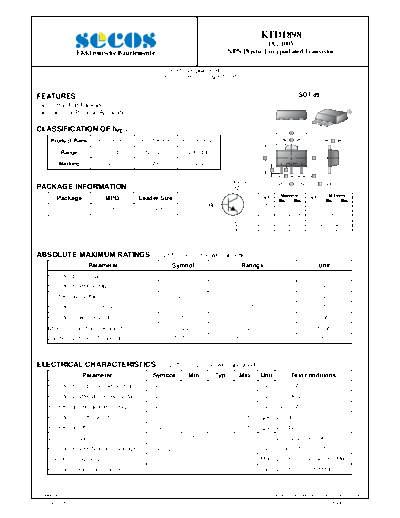 Secos ktd1898  . Electronic Components Datasheets Active components Transistors Secos ktd1898.pdf