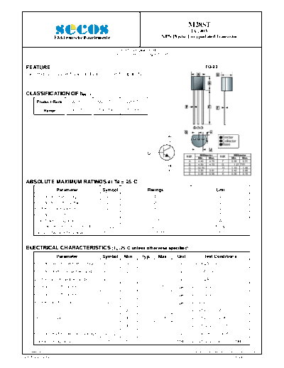 Secos m28st  . Electronic Components Datasheets Active components Transistors Secos m28st.pdf