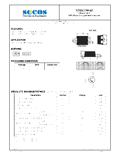 Secos mmbt3904z  . Electronic Components Datasheets Active components Transistors Secos mmbt3904z.pdf