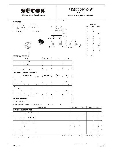 Secos mmbt3906fw  . Electronic Components Datasheets Active components Transistors Secos mmbt3906fw.pdf