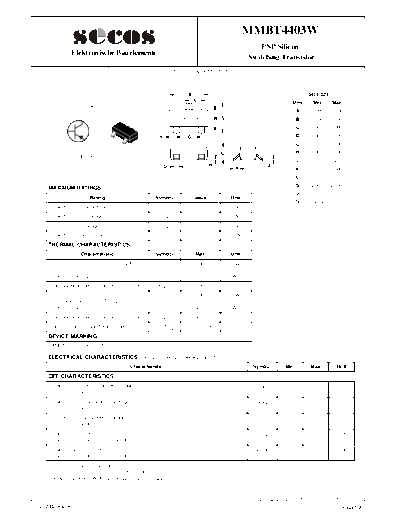Secos mmbt4403w  . Electronic Components Datasheets Active components Transistors Secos mmbt4403w.pdf