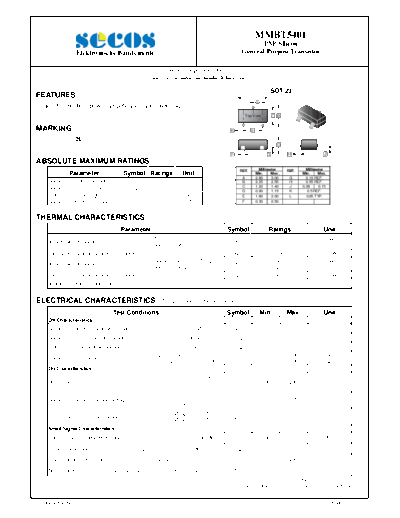 Secos mmbt5401  . Electronic Components Datasheets Active components Transistors Secos mmbt5401.pdf