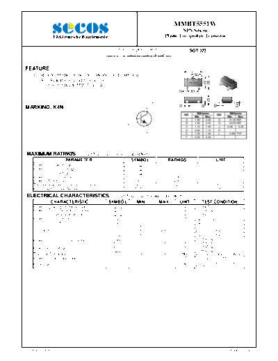 Secos mmbt5551w  . Electronic Components Datasheets Active components Transistors Secos mmbt5551w.pdf