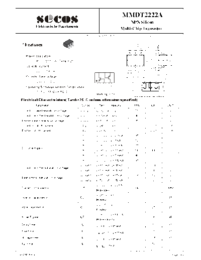 Secos mmdt2222a  . Electronic Components Datasheets Active components Transistors Secos mmdt2222a.pdf