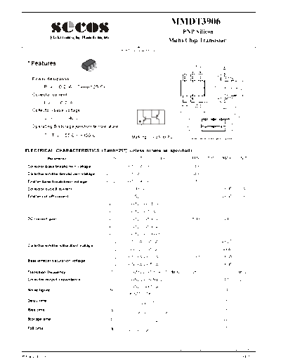 Secos mmdt3906  . Electronic Components Datasheets Active components Transistors Secos mmdt3906.pdf