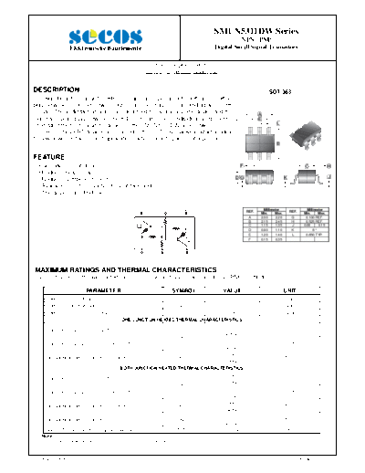 Secos smun5311dw series  . Electronic Components Datasheets Active components Transistors Secos smun5311dw_series.pdf