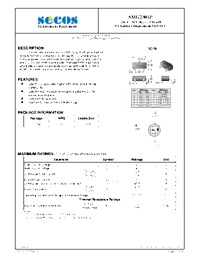 Secos smg2301p  . Electronic Components Datasheets Active components Transistors Secos smg2301p.pdf