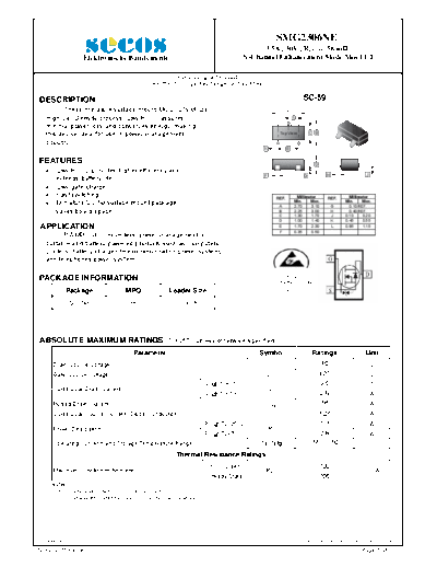 Secos smg2306ne  . Electronic Components Datasheets Active components Transistors Secos smg2306ne.pdf