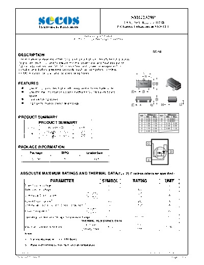 Secos smg2329p  . Electronic Components Datasheets Active components Transistors Secos smg2329p.pdf