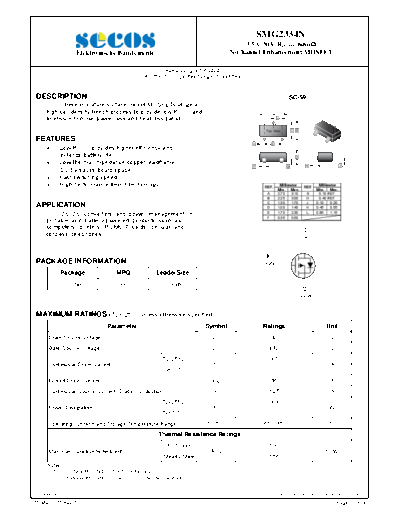 Secos smg2334n  . Electronic Components Datasheets Active components Transistors Secos smg2334n.pdf