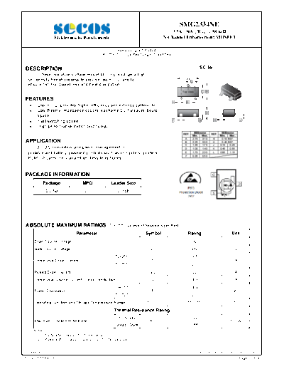 Secos smg2334ne  . Electronic Components Datasheets Active components Transistors Secos smg2334ne.pdf
