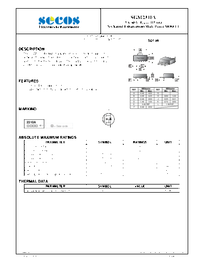 Secos sgm2310a  . Electronic Components Datasheets Active components Transistors Secos sgm2310a.pdf