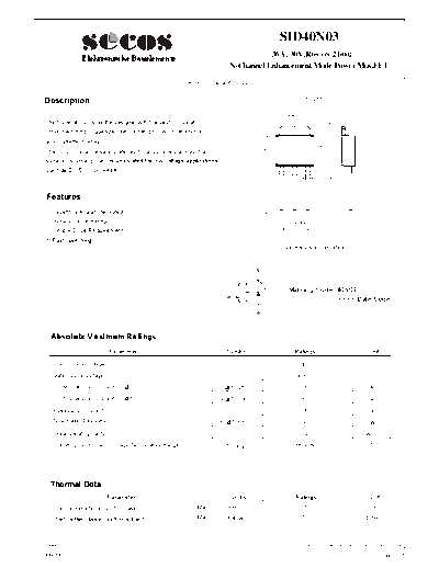 Secos sid40n03  . Electronic Components Datasheets Active components Transistors Secos sid40n03.pdf