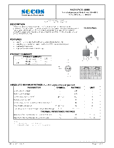 Secos ssd10n20-400d  . Electronic Components Datasheets Active components Transistors Secos ssd10n20-400d.pdf