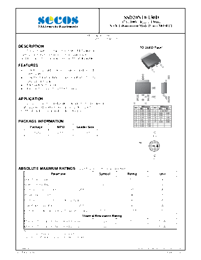 Secos ssd20n10-130d  . Electronic Components Datasheets Active components Transistors Secos ssd20n10-130d.pdf