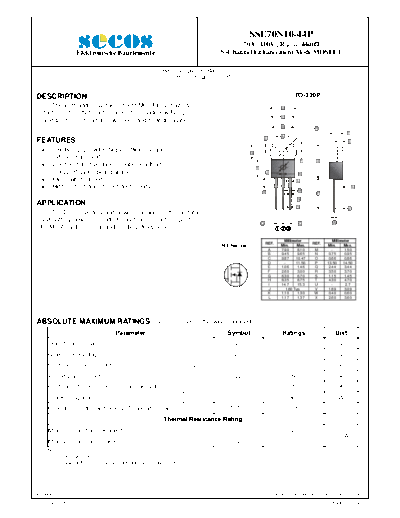 Secos sse70n10-44p  . Electronic Components Datasheets Active components Transistors Secos sse70n10-44p.pdf