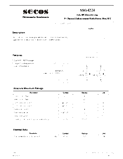 Secos ssg4224  . Electronic Components Datasheets Active components Transistors Secos ssg4224.pdf