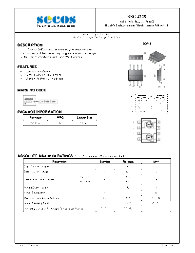 Secos ssg4228  . Electronic Components Datasheets Active components Transistors Secos ssg4228.pdf