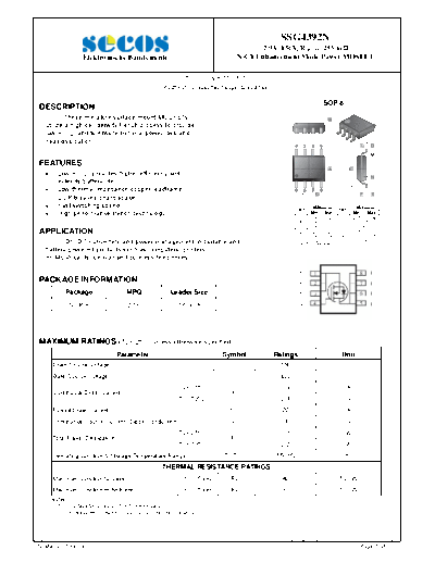 Secos ssg4392n  . Electronic Components Datasheets Active components Transistors Secos ssg4392n.pdf