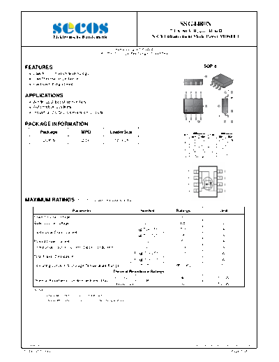 . Electronic Components Datasheets ssg4480n  . Electronic Components Datasheets Active components Transistors Secos ssg4480n.pdf