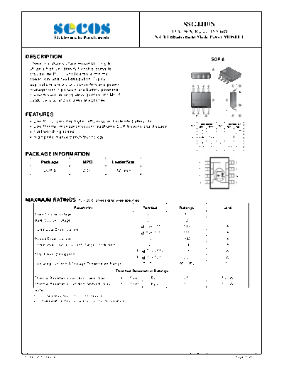 Secos ssg4410n  . Electronic Components Datasheets Active components Transistors Secos ssg4410n.pdf